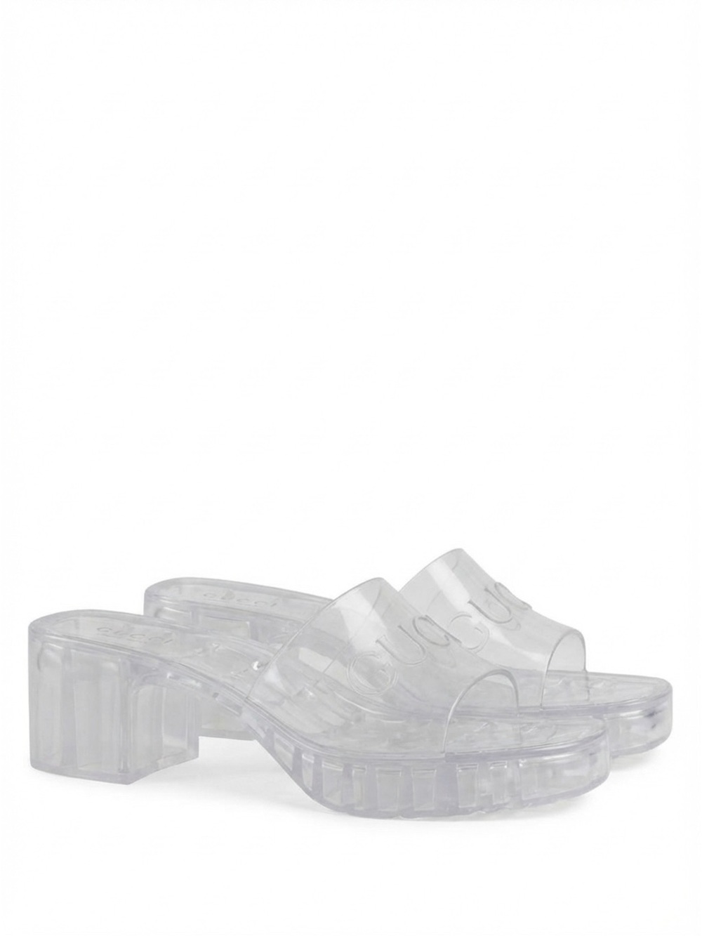 Gucci Transparent Clear Jelly Slide Sandals
